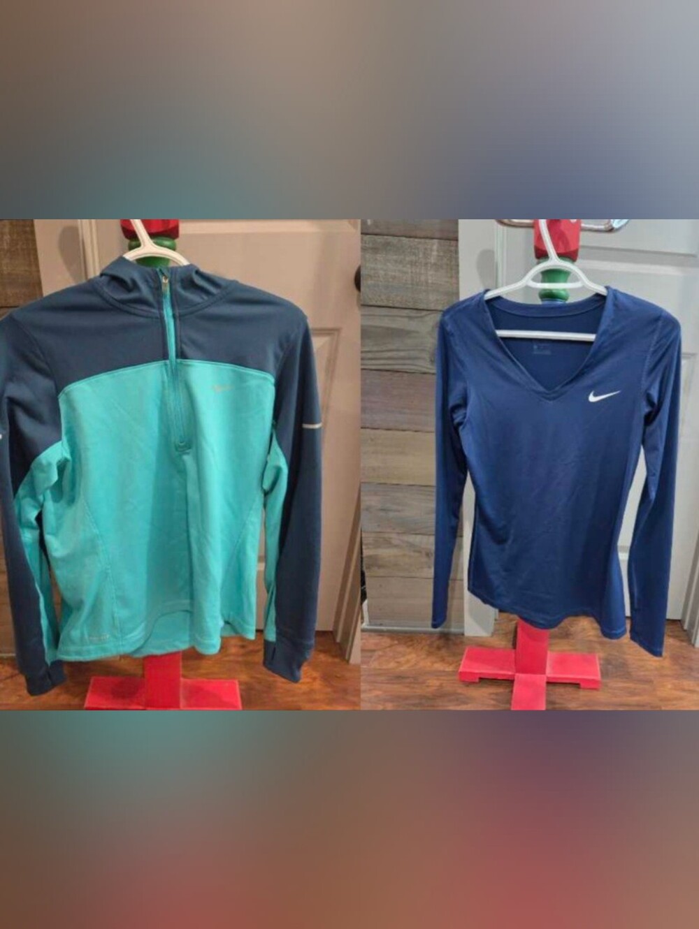Set Of 2 Nike Dri-FIT Blue Tops